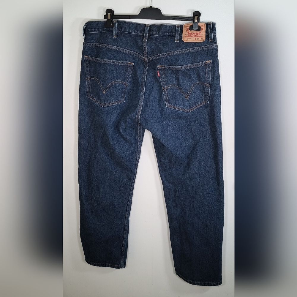 Levi Strauss & Co Regular Fit 100% Cotton Dark Wash Blue Jeans Men's W 38 L29
